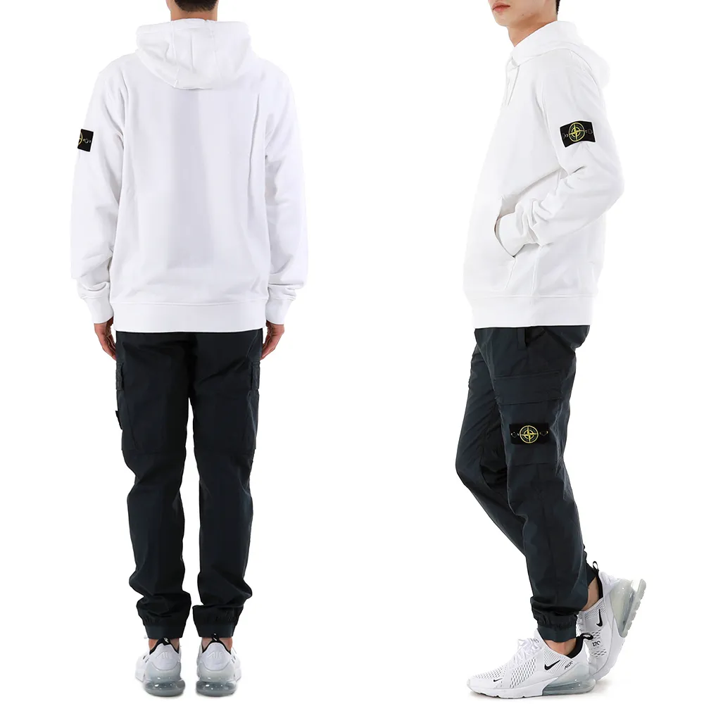 STONE ISLAND  |Long Sleeves Cotton Logos on the Sleeves Logo Hoodies