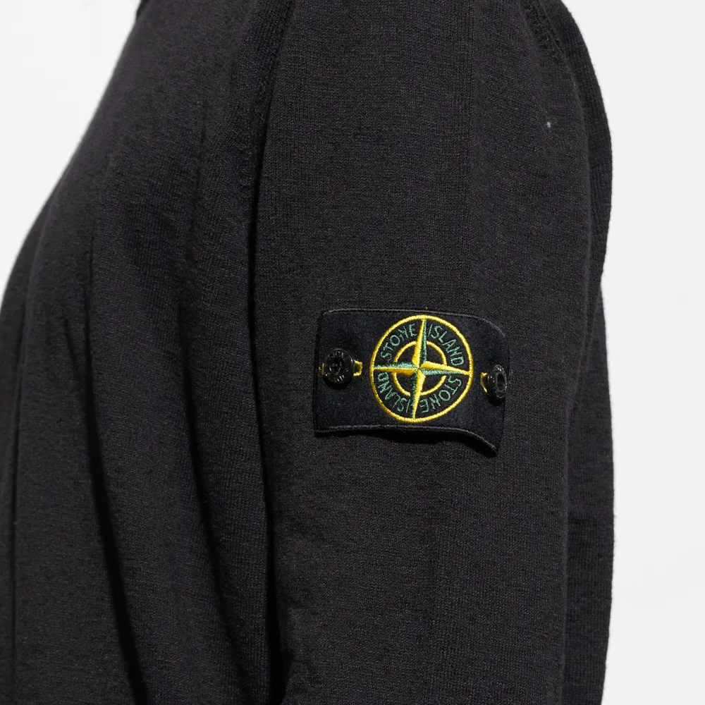 STONE ISLAND  |Long Sleeves Cotton Logos on the Sleeves Logo Sweaters