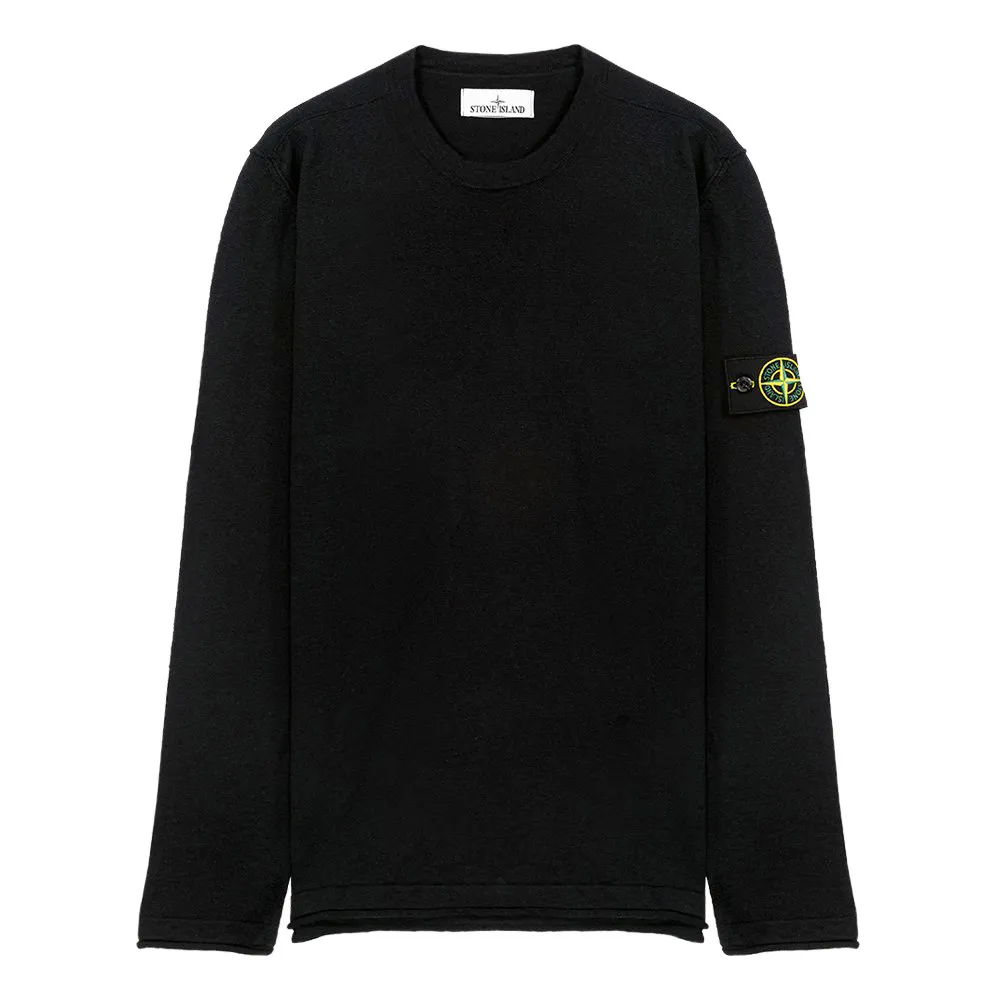 STONE ISLAND  |Long Sleeves Cotton Logos on the Sleeves Logo Sweaters