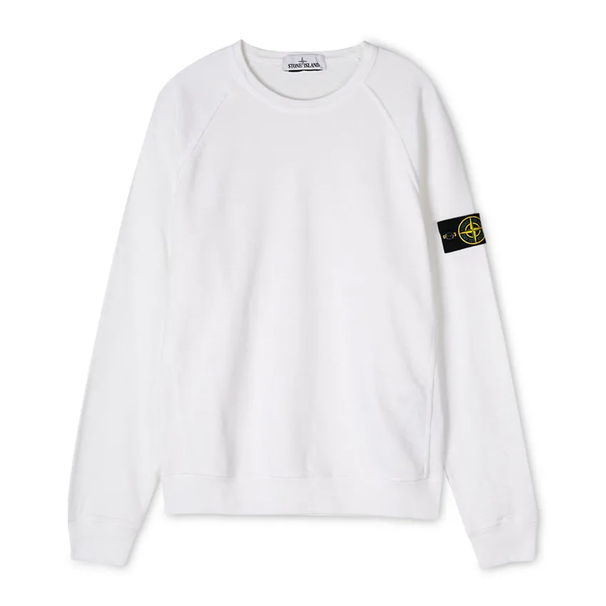 STONE ISLAND  |Long Sleeves Cotton Logos on the Sleeves Logo Sweatshirts