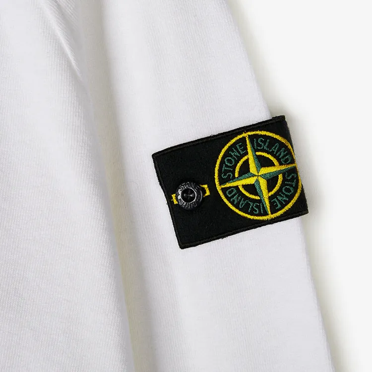 STONE ISLAND  |Long Sleeves Cotton Logos on the Sleeves Logo Sweatshirts