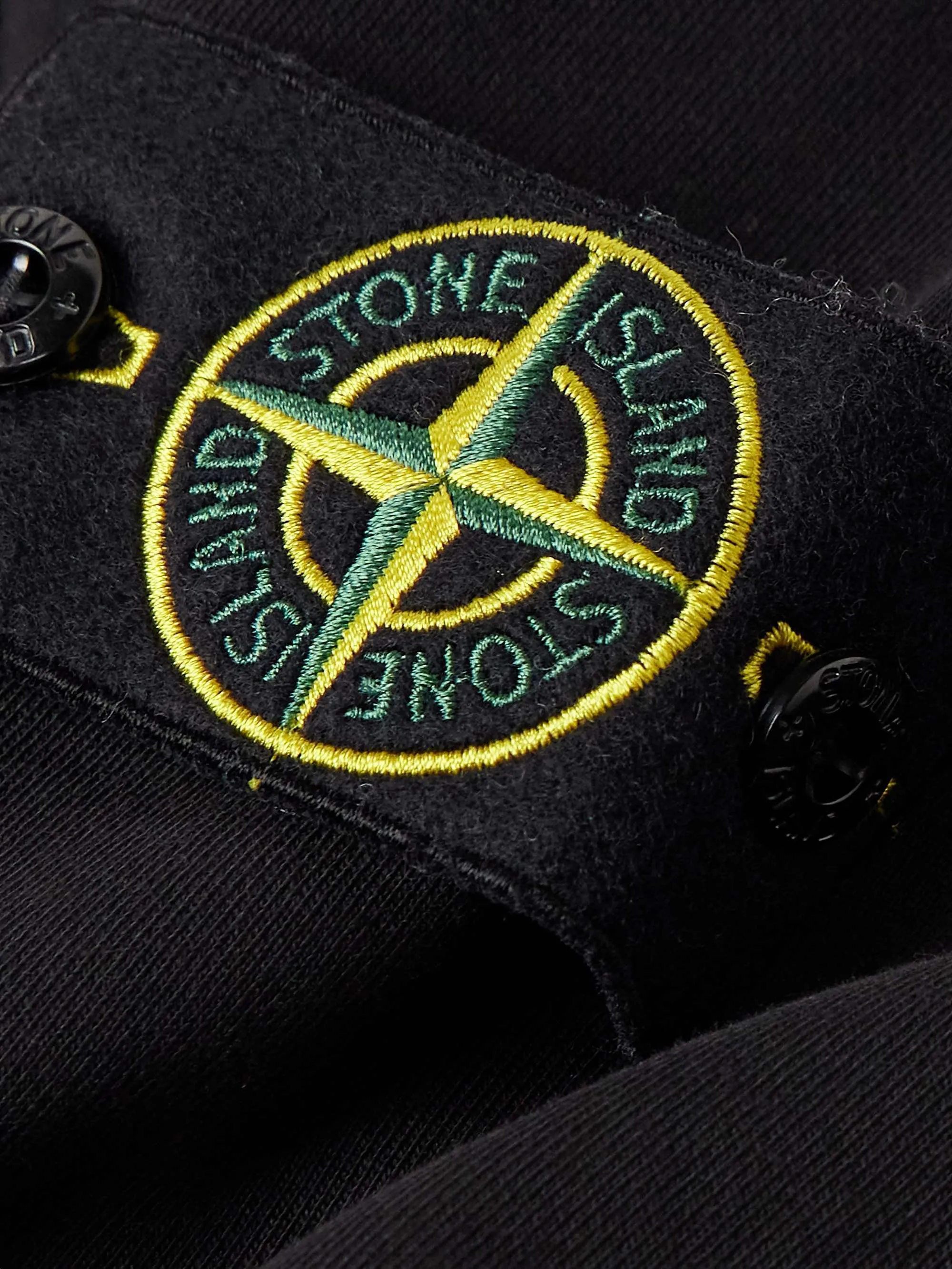 STONE ISLAND  |Long Sleeves Plain Cotton Logos on the Sleeves Hoodies