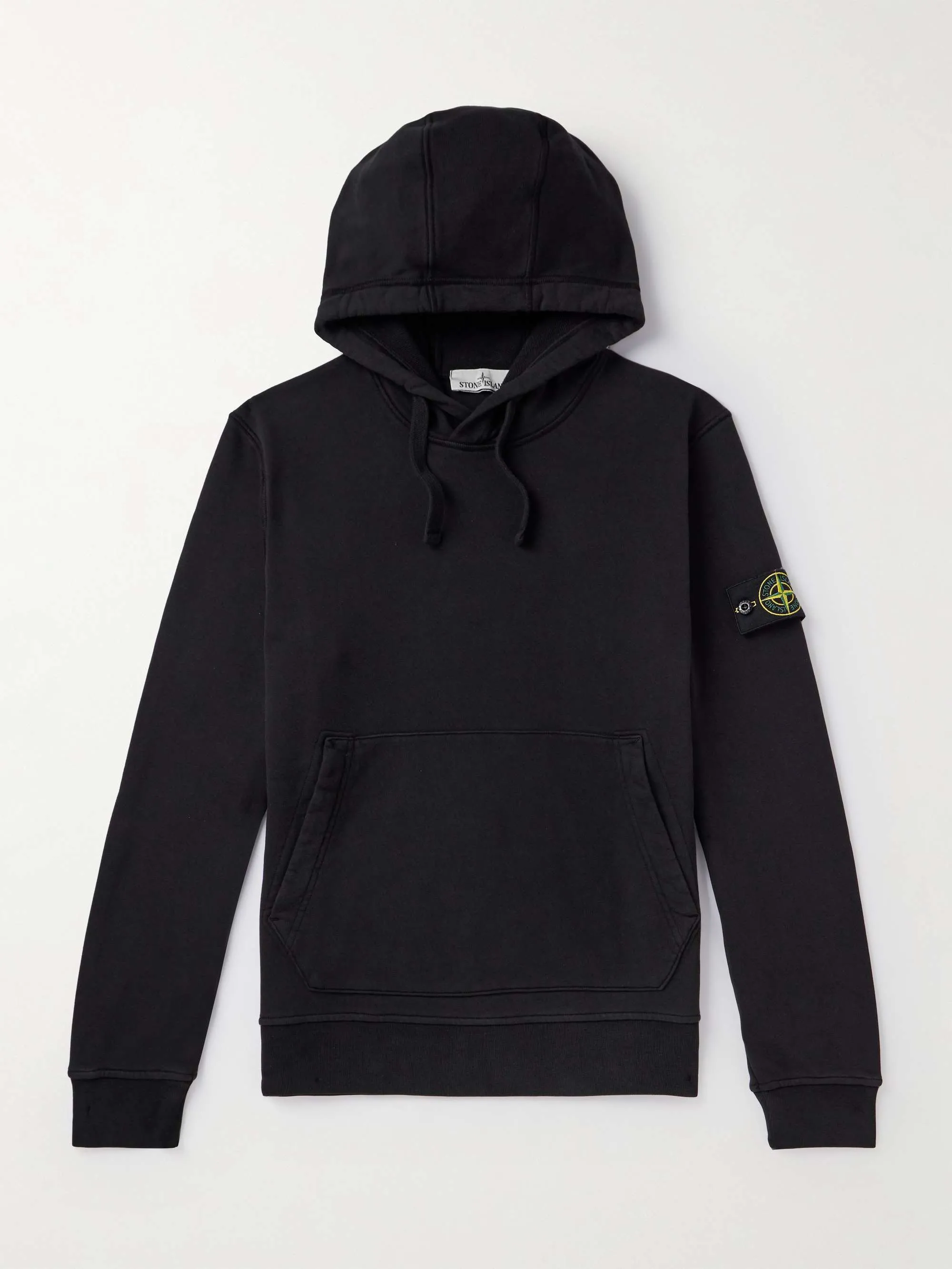 STONE ISLAND  |Long Sleeves Plain Cotton Logos on the Sleeves Hoodies