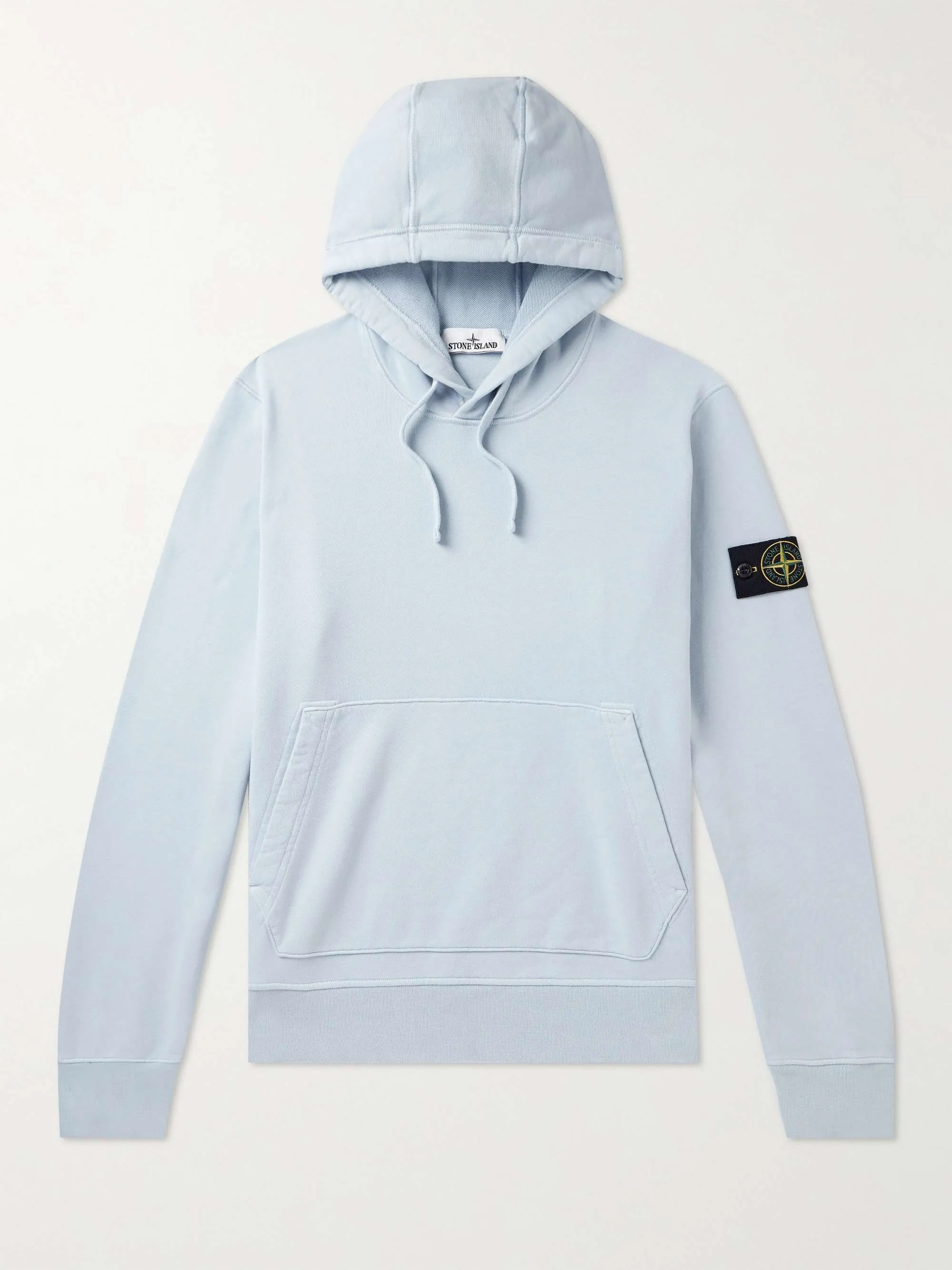 STONE ISLAND  |Long Sleeves Plain Cotton Logos on the Sleeves Hoodies