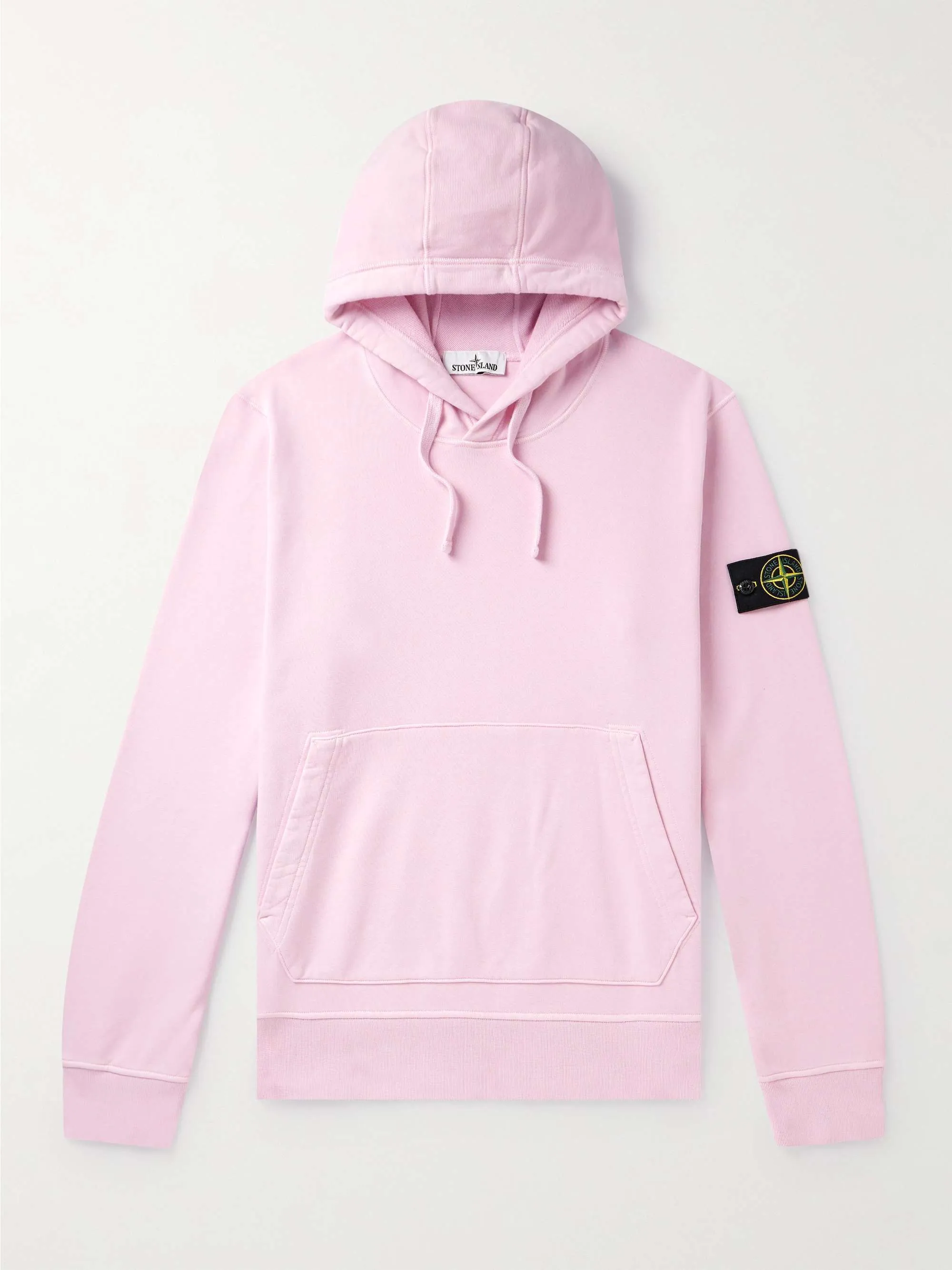 STONE ISLAND  |Long Sleeves Plain Cotton Logos on the Sleeves Hoodies