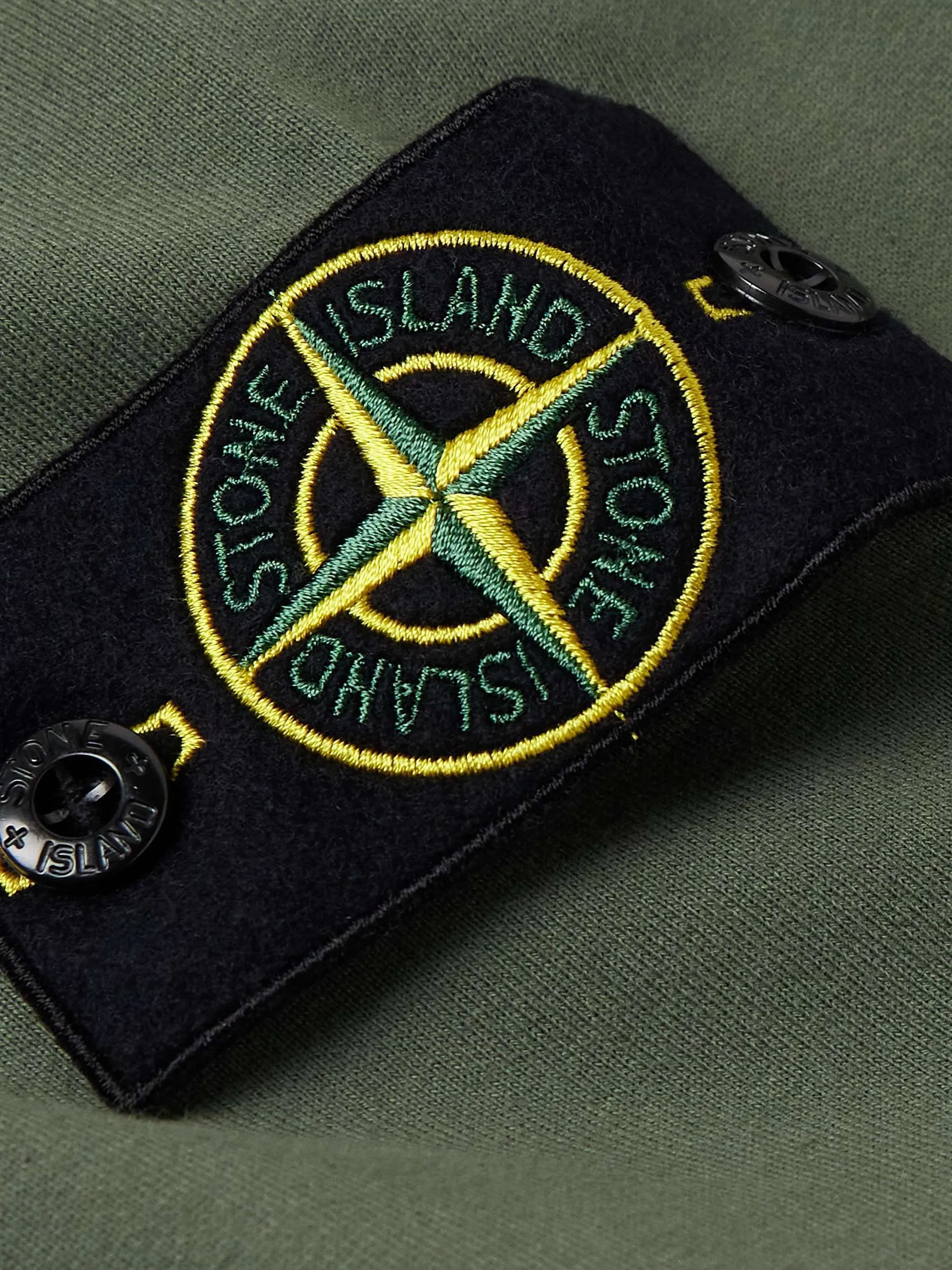 STONE ISLAND  |Long Sleeves Plain Cotton Logos on the Sleeves Hoodies