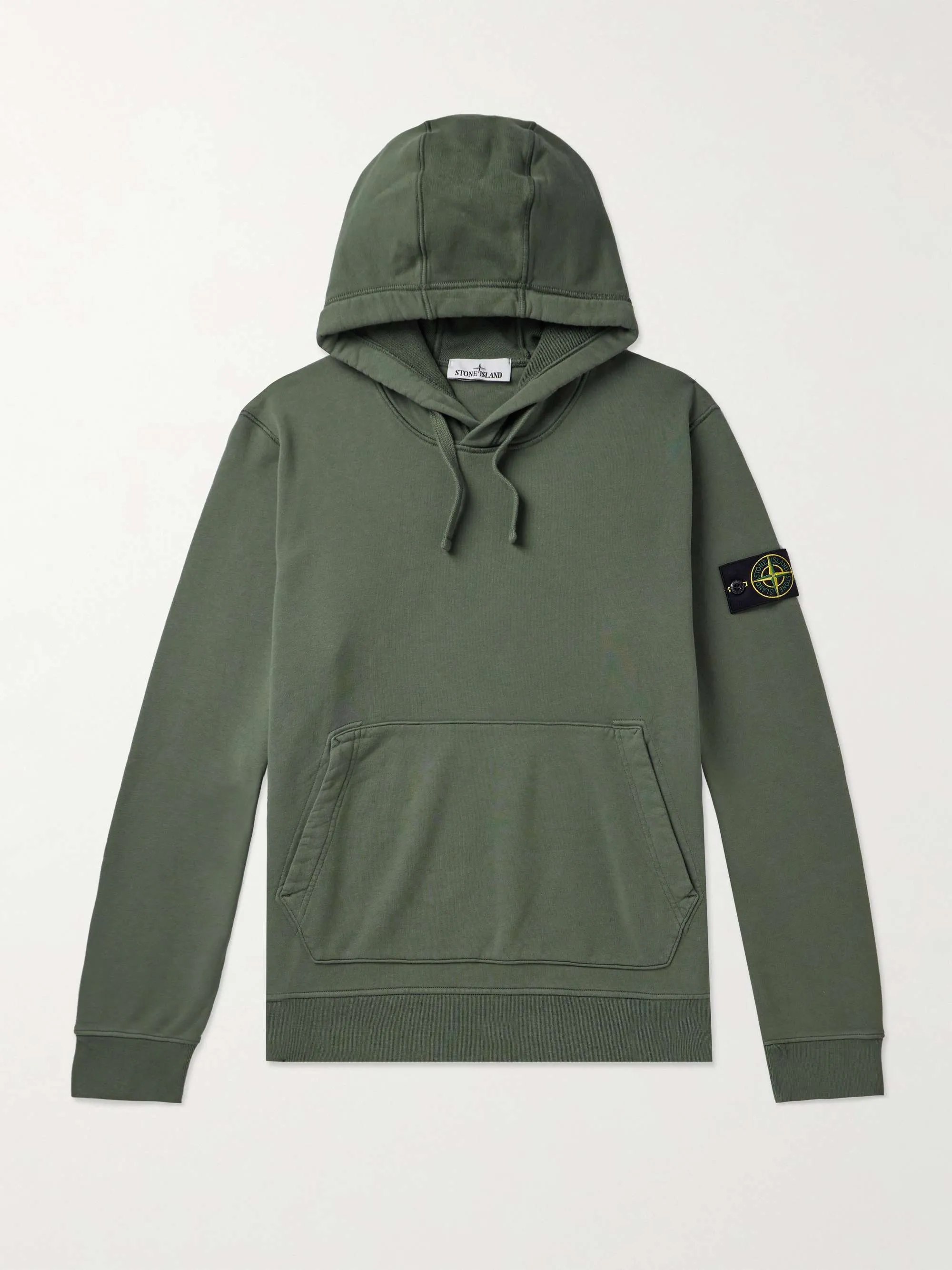 STONE ISLAND  |Long Sleeves Plain Cotton Logos on the Sleeves Hoodies