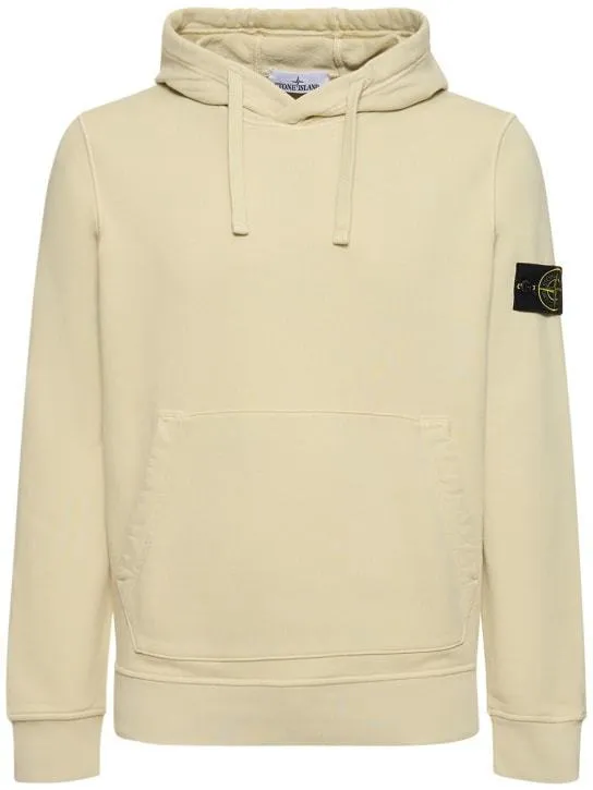 STONE ISLAND  |Long Sleeves Plain Cotton Logos on the Sleeves Logo Hoodies