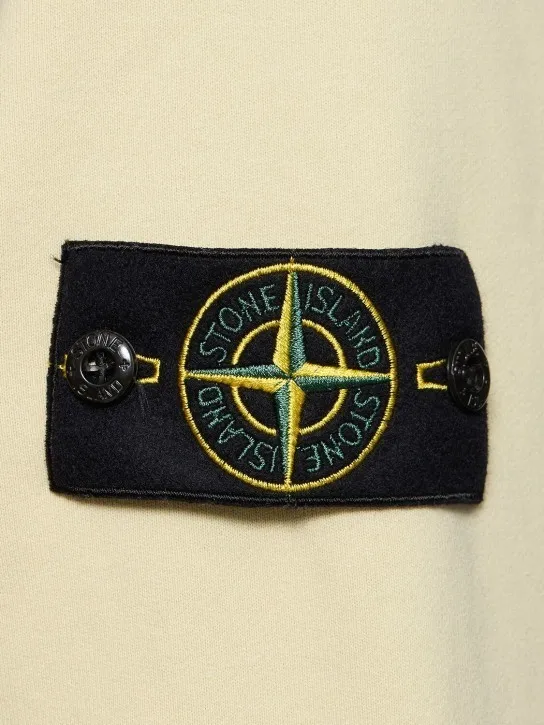 STONE ISLAND  |Long Sleeves Plain Cotton Logos on the Sleeves Logo Hoodies