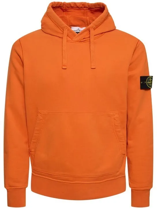 STONE ISLAND  |Long Sleeves Plain Cotton Logos on the Sleeves Logo Hoodies