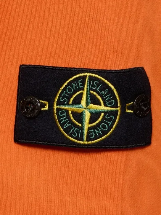 STONE ISLAND  |Long Sleeves Plain Cotton Logos on the Sleeves Logo Hoodies