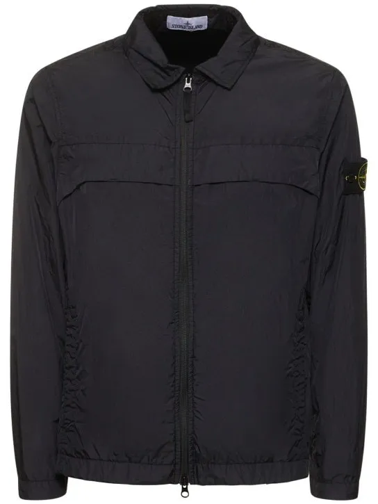 STONE ISLAND  |Long Sleeves Plain Logos on the Sleeves Logo Shirts