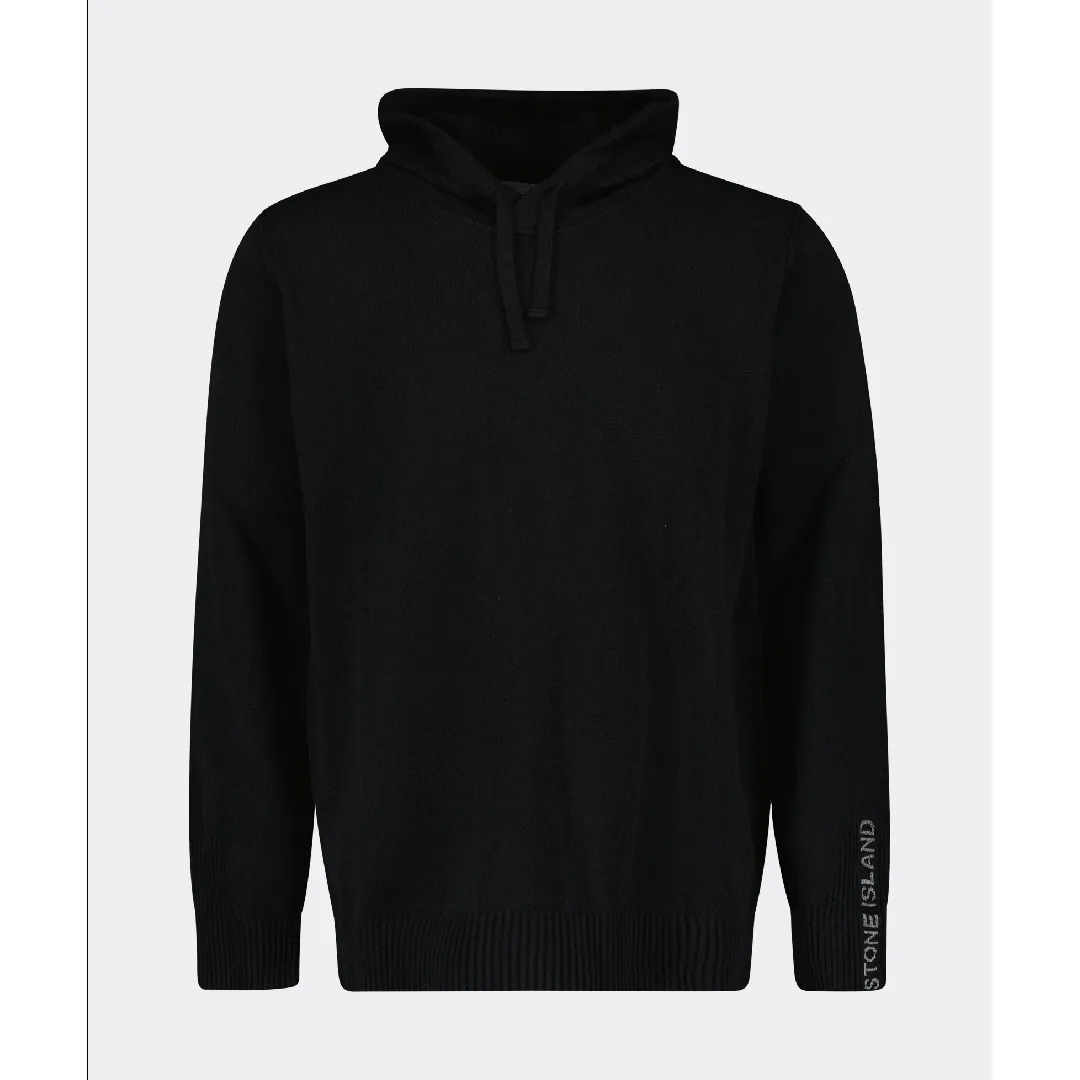 STONE ISLAND  |Pullovers Wool Long Sleeves Plain Logo Sweaters