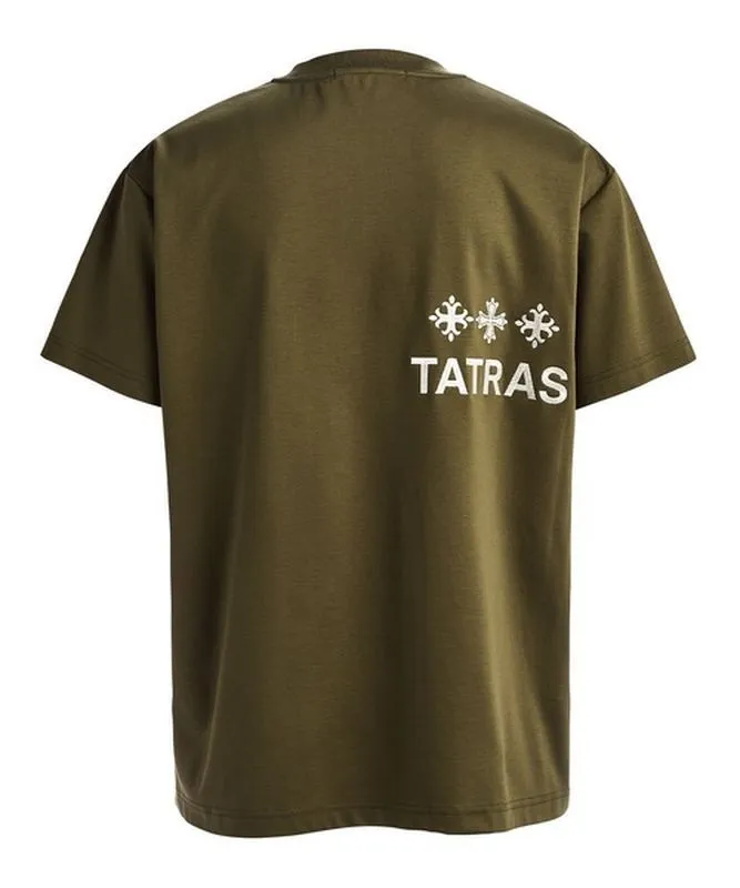 TATRAS  |Crew Neck Pullovers Unisex Cotton Short Sleeves Logo