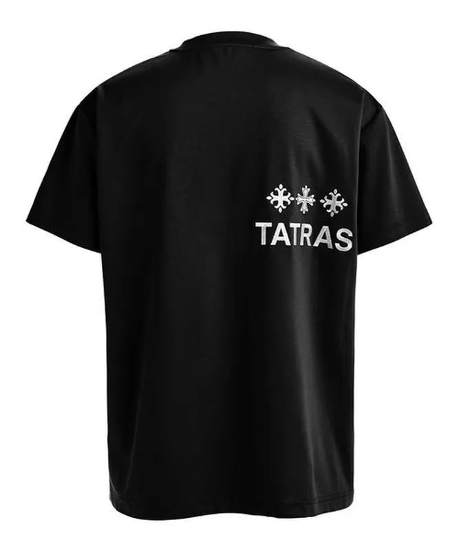 TATRAS  |Crew Neck Pullovers Unisex Cotton Short Sleeves Logo