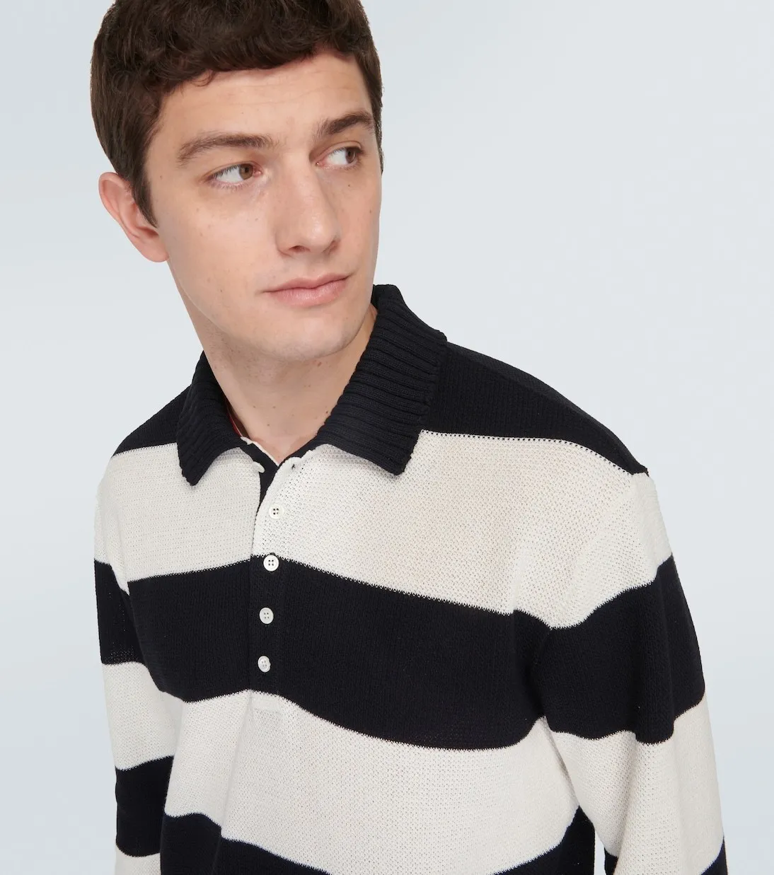 THOM BROWNE  |Pullovers Stripes Long Sleeves Cotton Logo Designers