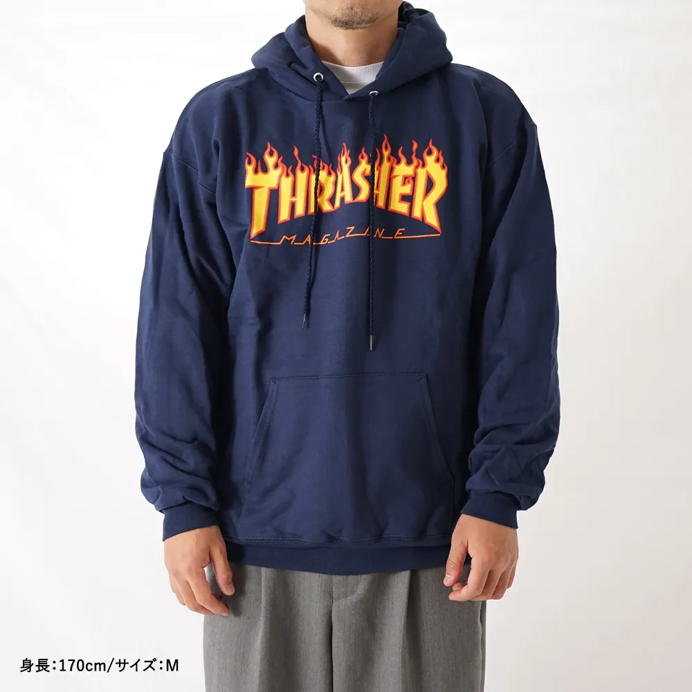 THRASHER  |Pullovers Long Sleeves Plain Logo Skater Style Hoodies