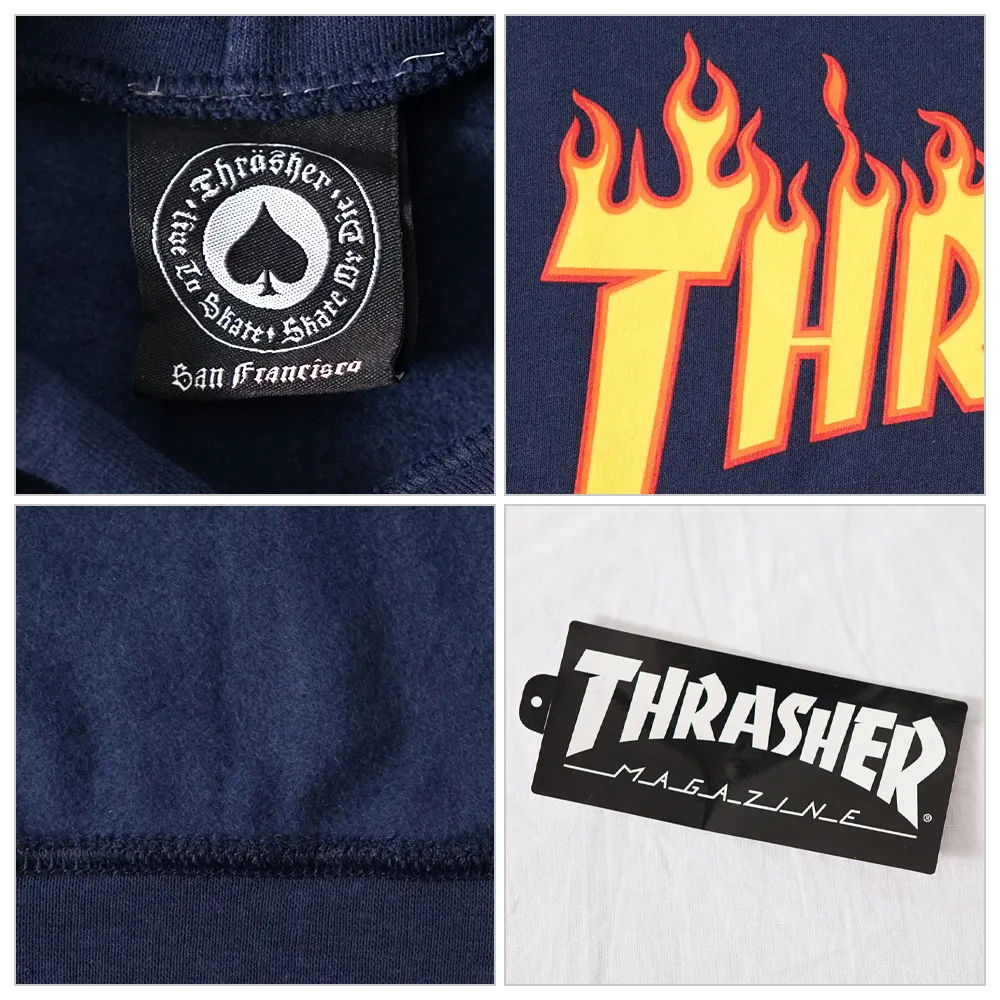 THRASHER  |Pullovers Long Sleeves Plain Logo Skater Style Hoodies