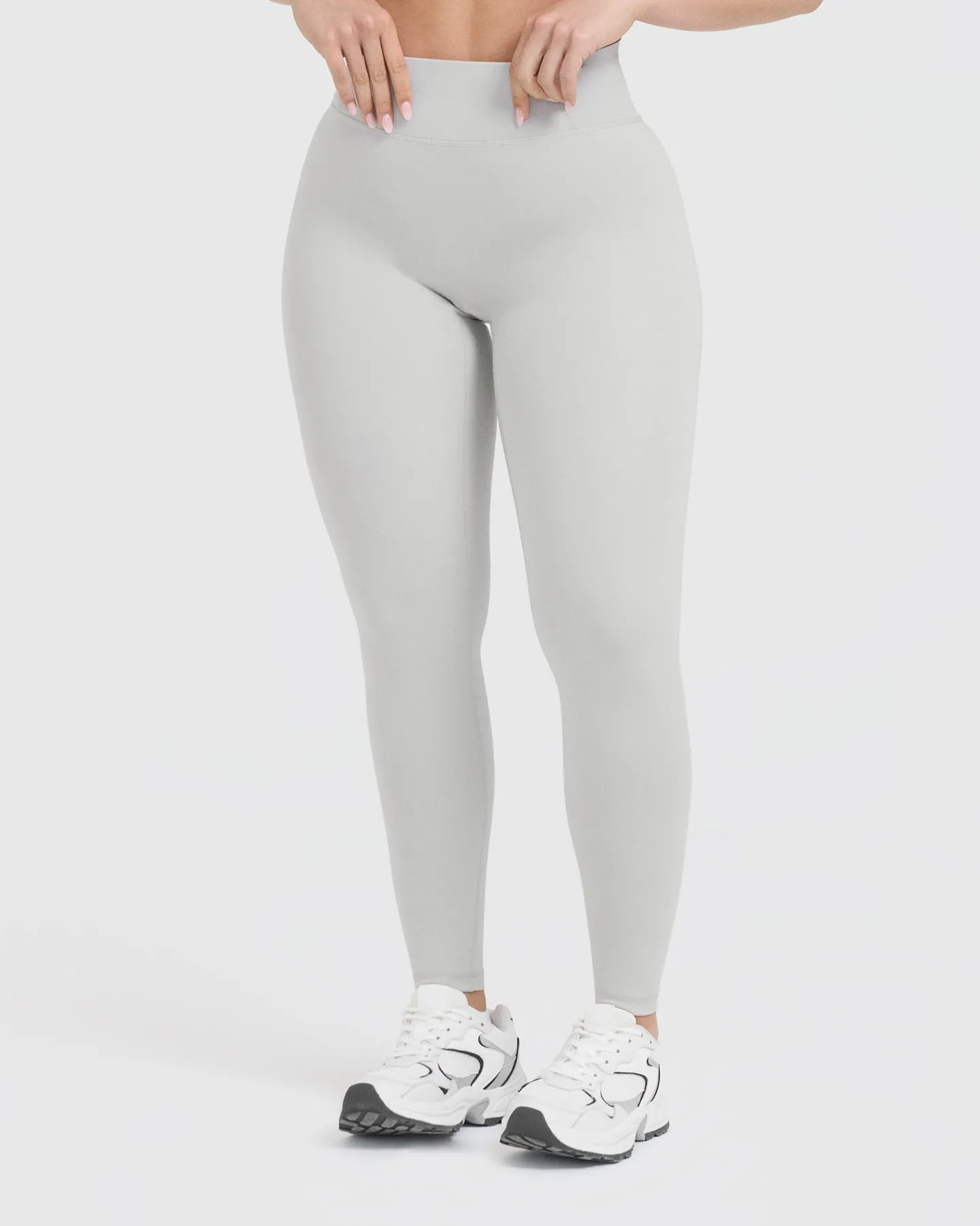 Timeless High Waisted Leggings | Light Grey