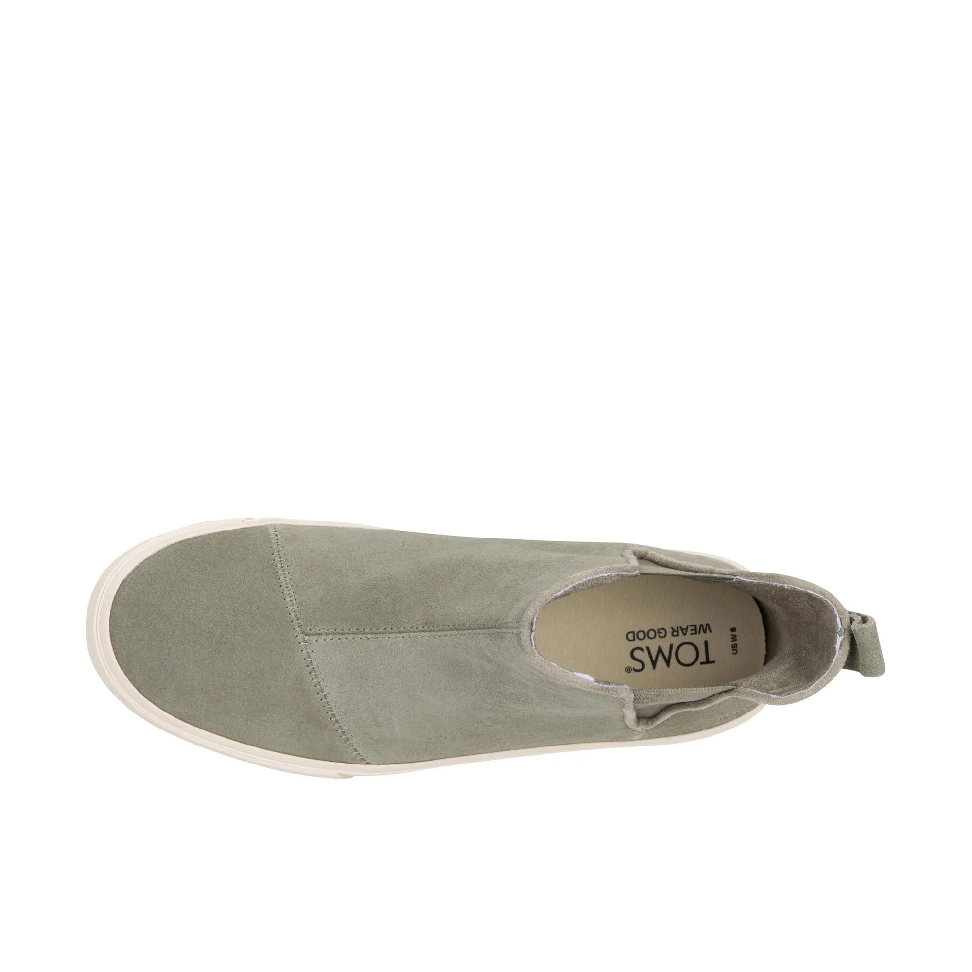 TOMS Womens Fenix Platform Chelsea Sneaker Vetiver Gray