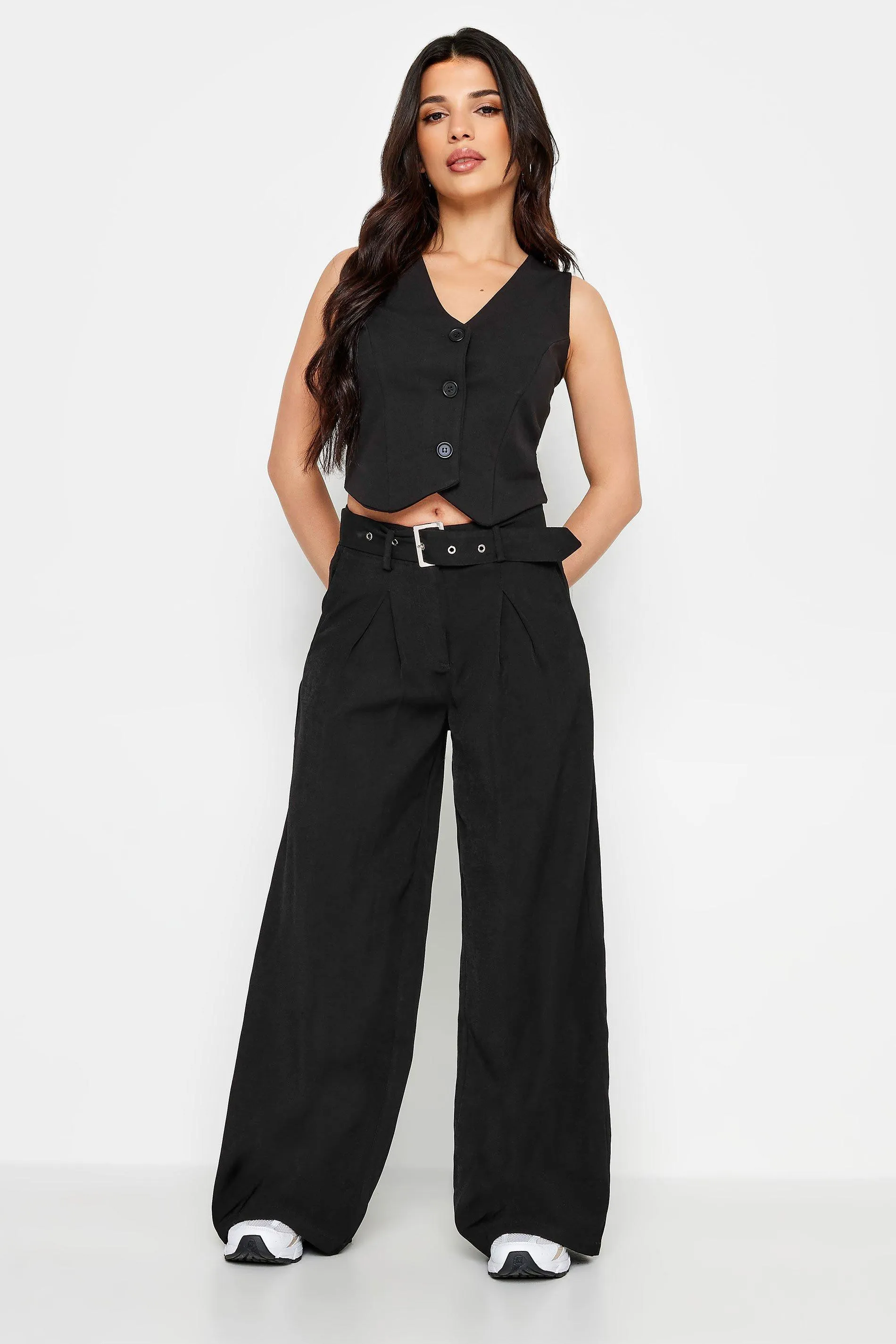 Trousers | Petite Wide Leg Trousers | PixieGirl