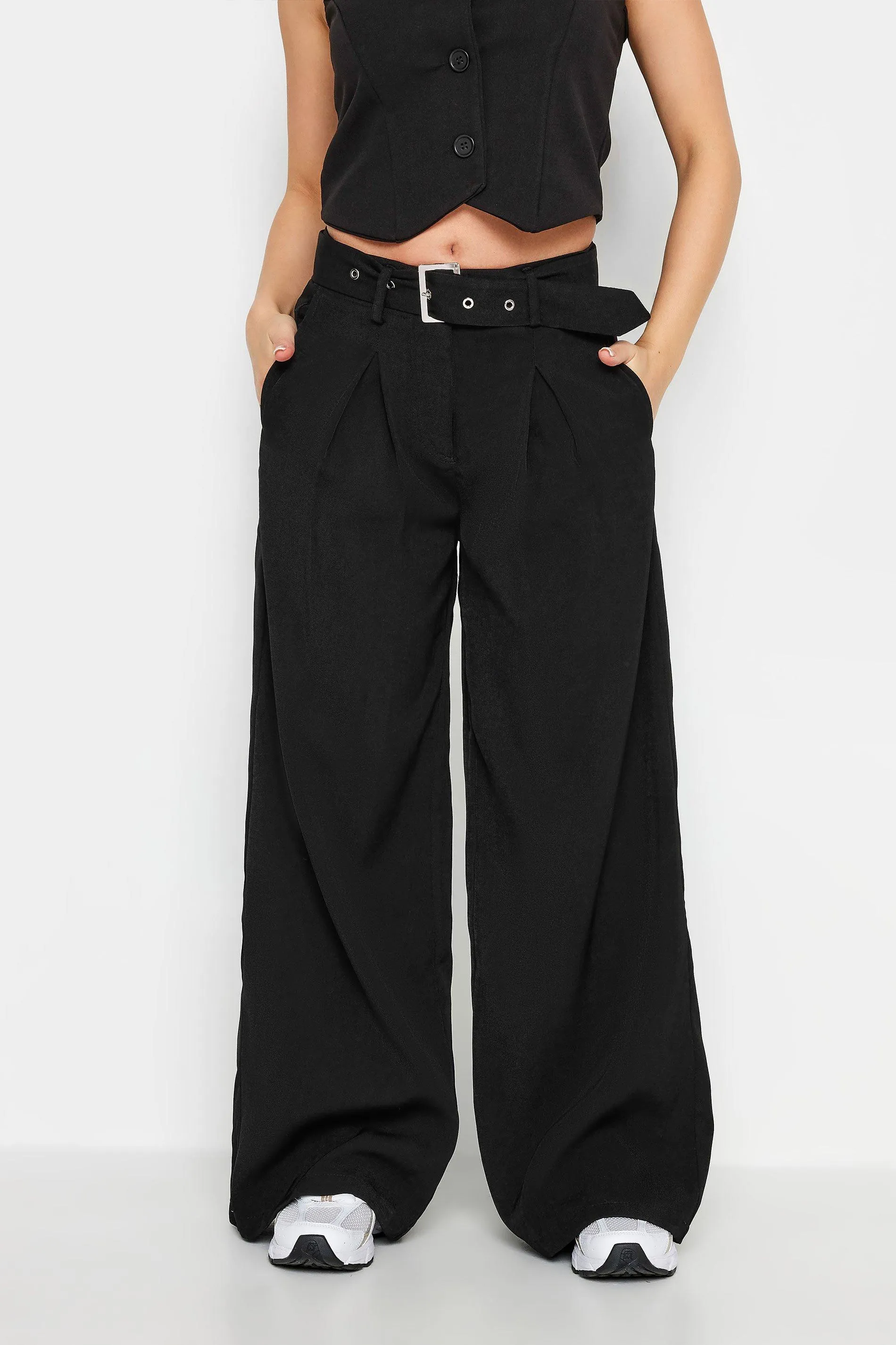 Trousers | Petite Wide Leg Trousers | PixieGirl