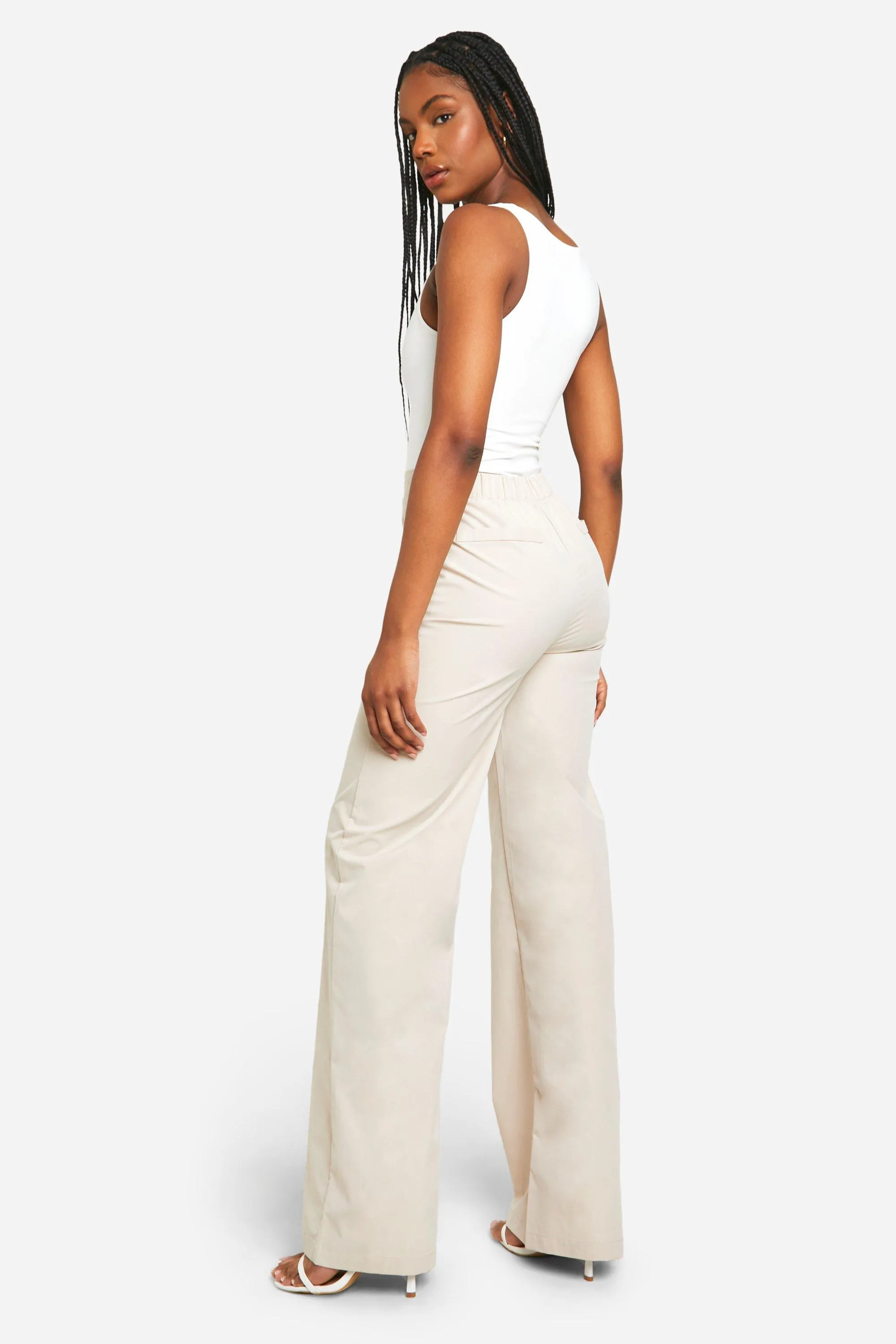 Trousers | Tall V Waistband Woven Trousers | boohoo