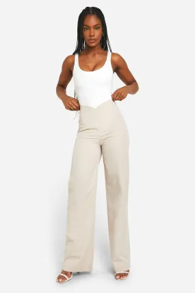 Trousers | Tall V Waistband Woven Trousers | boohoo