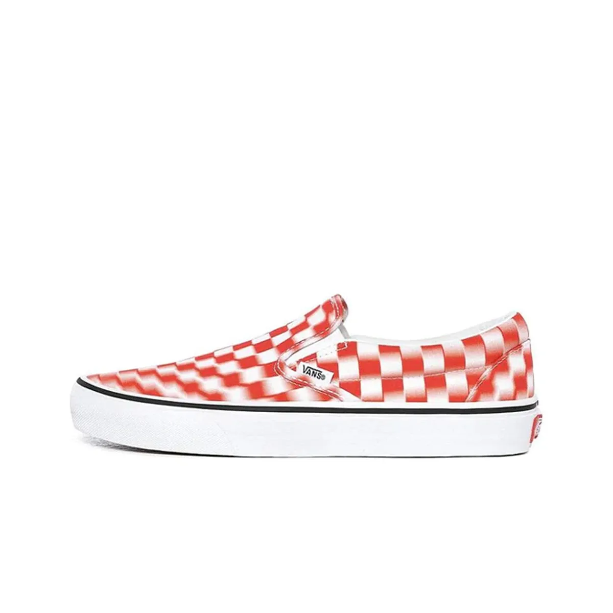 Vans Unisex Blur Check Classic Slip-On Skateboarding Shoes VN0A4U3817Z True White/Red