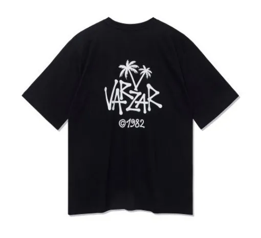 VARZAR  |Pullovers Unisex Cotton Short Sleeves Logo T-Shirts