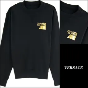 VERSACE JEANS  |Pullovers Sweat Long Sleeves Logo Sweatshirts