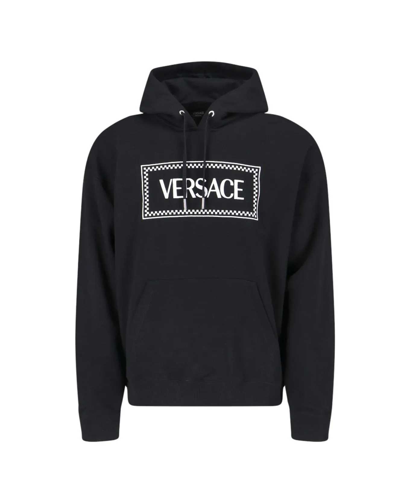 VERSACE  |Pullovers Long Sleeves Plain Cotton Logo Luxury Hoodies