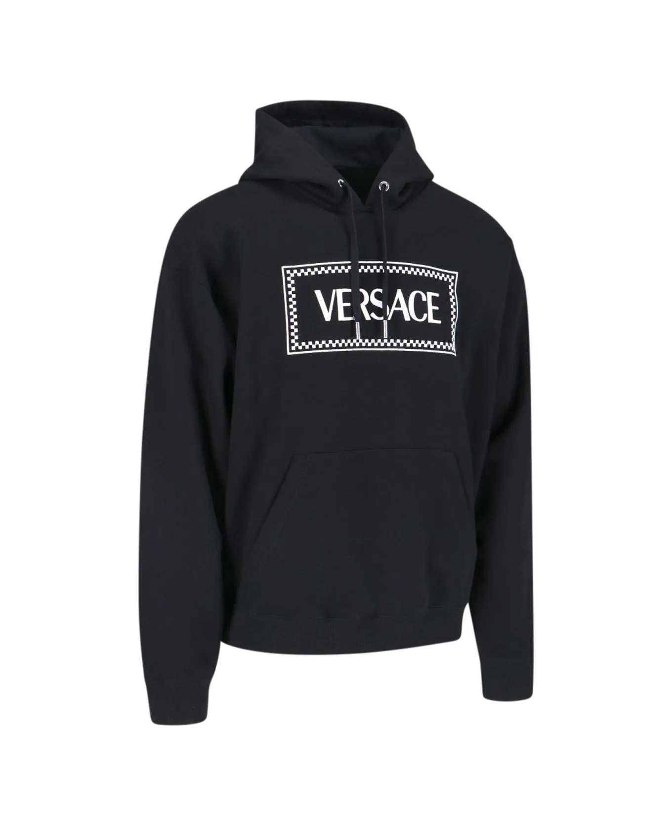 VERSACE  |Pullovers Long Sleeves Plain Cotton Logo Luxury Hoodies