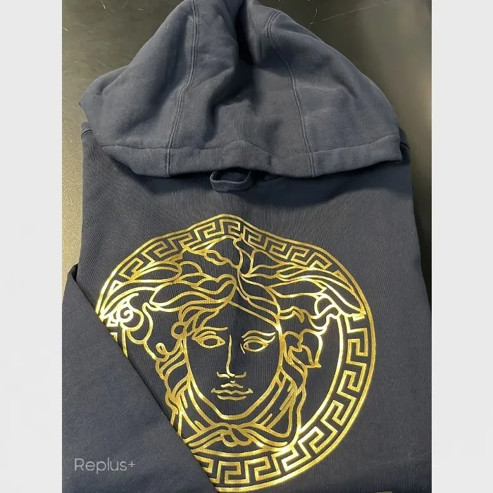 VERSACE  |Pullovers Unisex Long Sleeves Plain Logo Luxury Hoodies