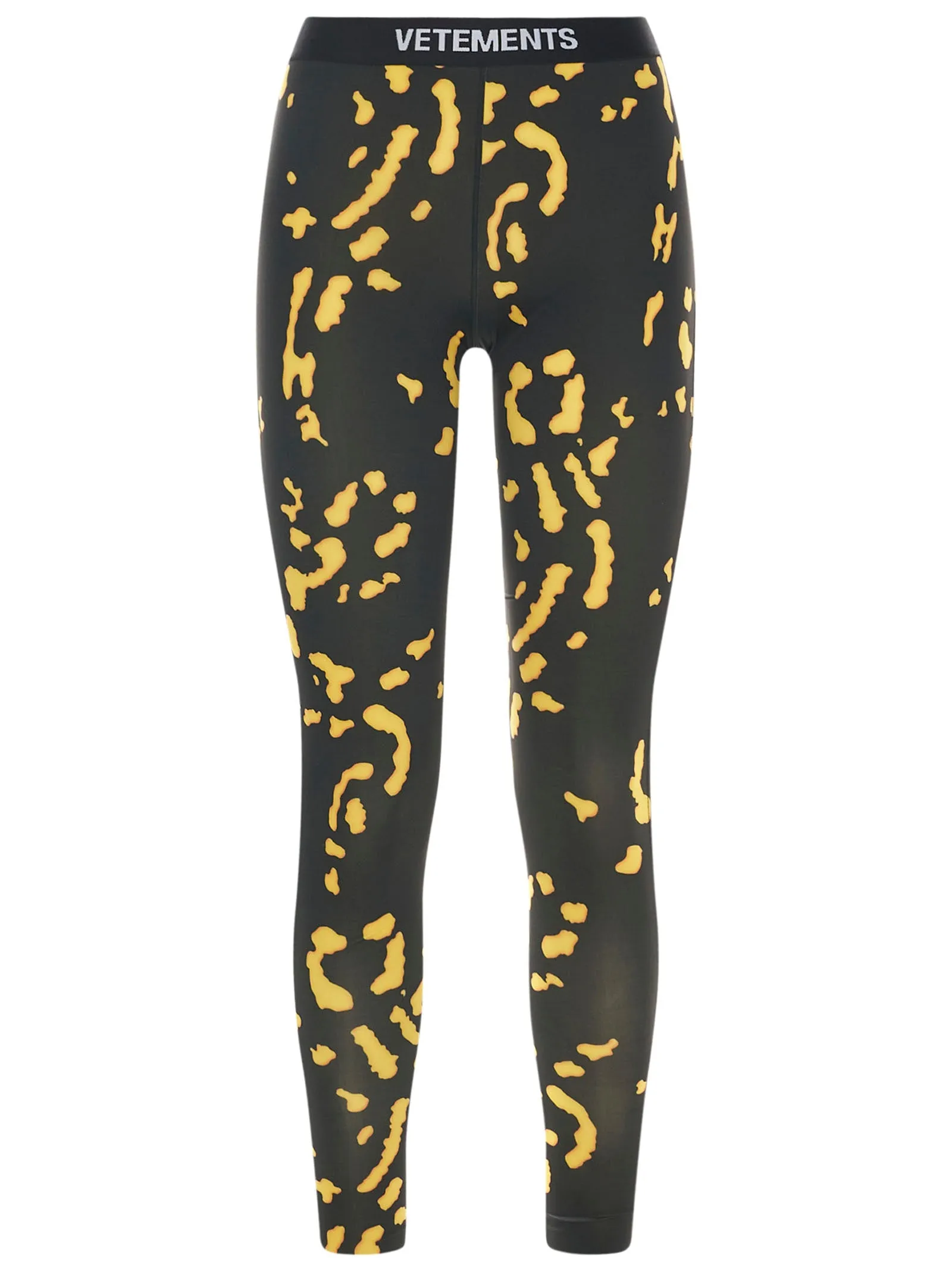 Vetements Animal Printed Logo Waistband Leggings