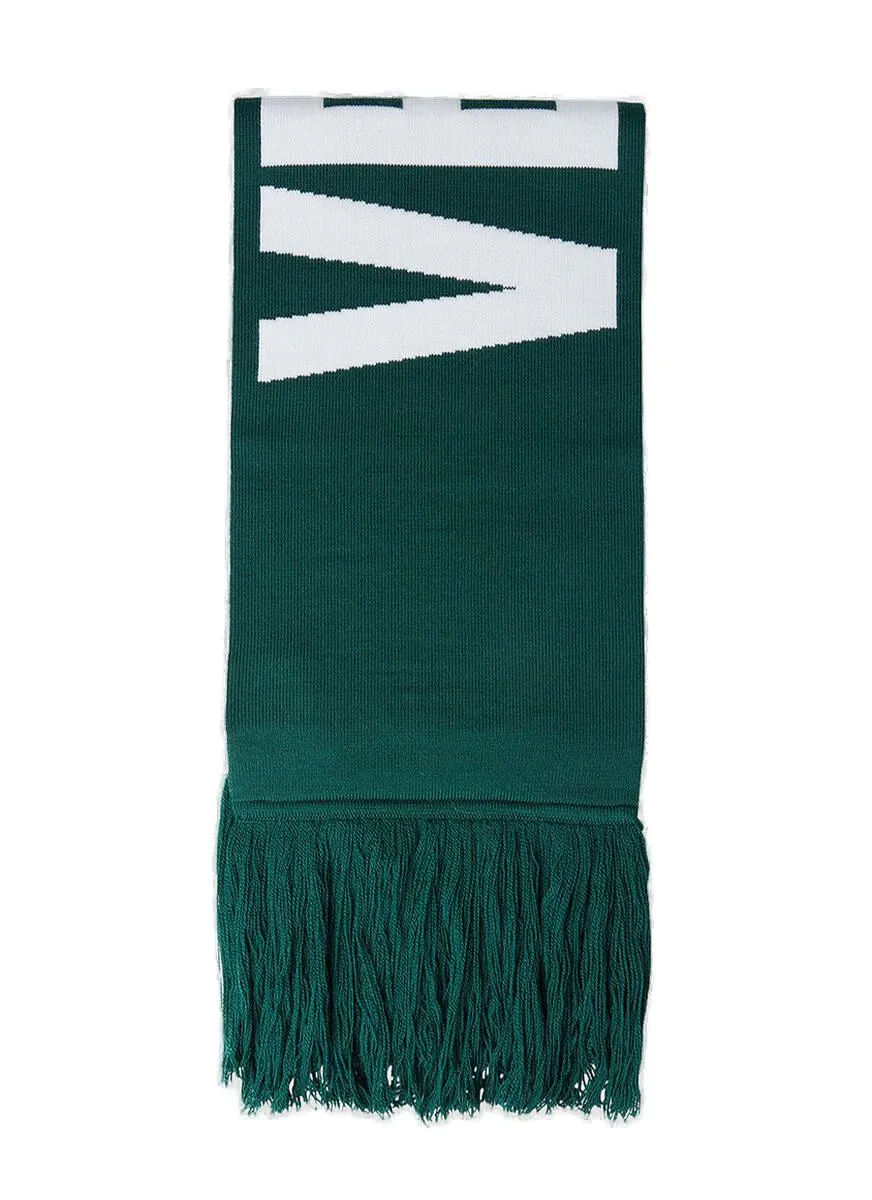 Vetements Colour-Block Fringed Scarf