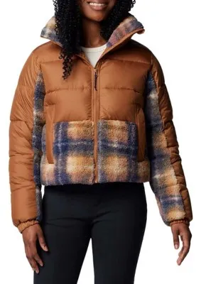 Women's Columbia Leadbetter Point II Print Sherpa Hybrid Puffer Jacket