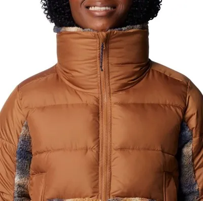 Women's Columbia Leadbetter Point II Print Sherpa Hybrid Puffer Jacket