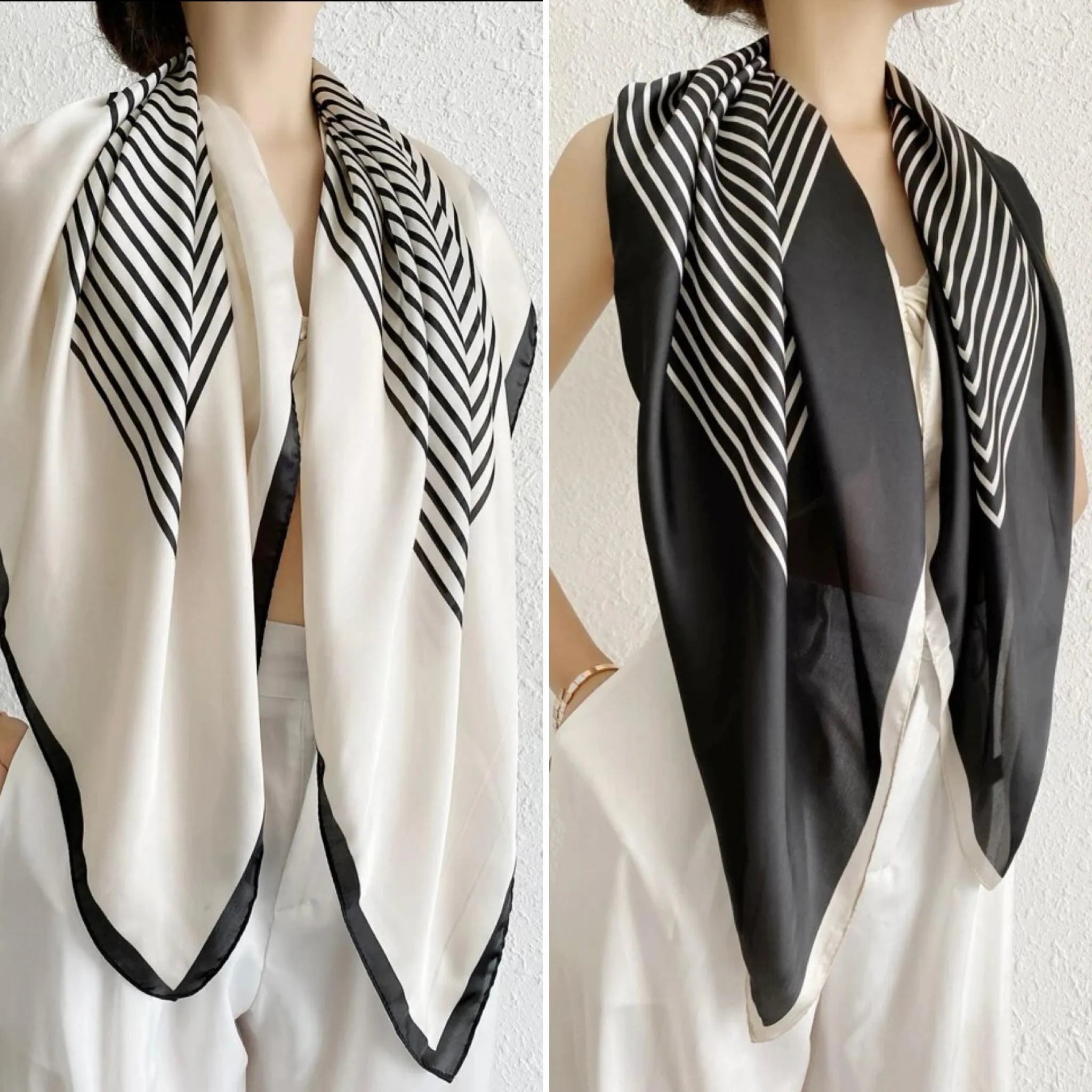 WRAP Stripe Print Bandana Scarf