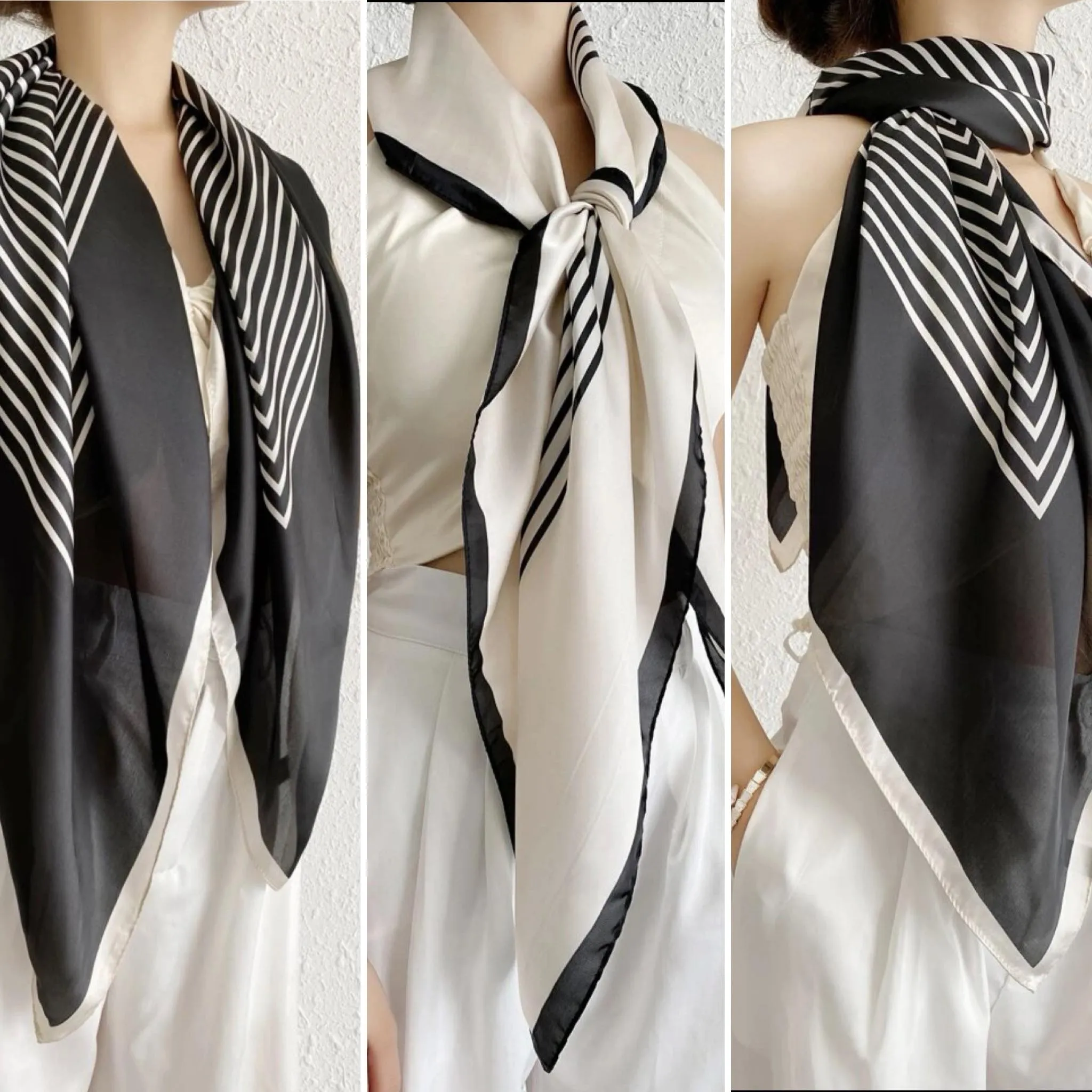 WRAP Stripe Print Bandana Scarf