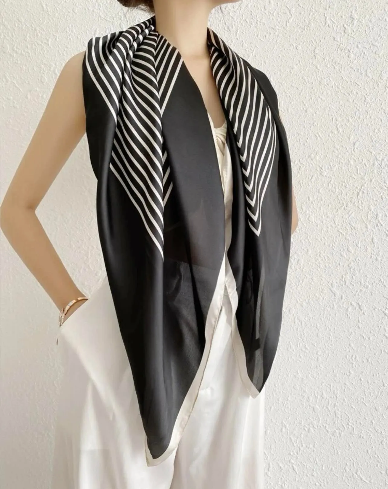 WRAP Stripe Print Bandana Scarf