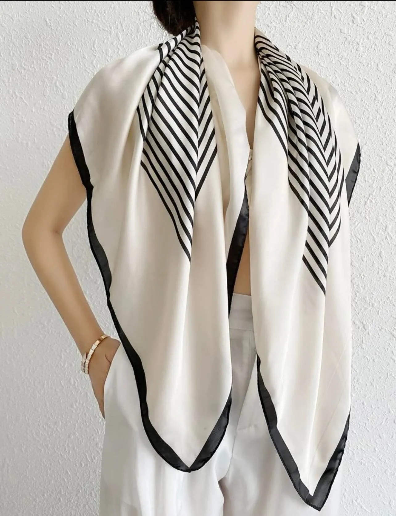 WRAP Stripe Print Bandana Scarf