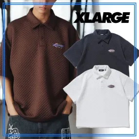 X-Large  |Pullovers Unisex Plain Short Sleeves Logo Polos