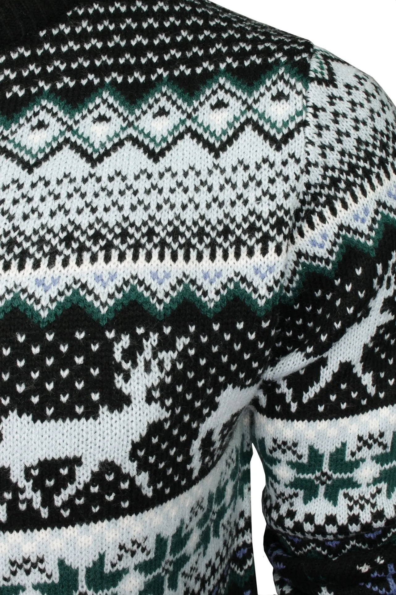 Xact Christmas/ Xmas Jumper 'Lapland' with Tree & Reindeer Fairisle Pattern