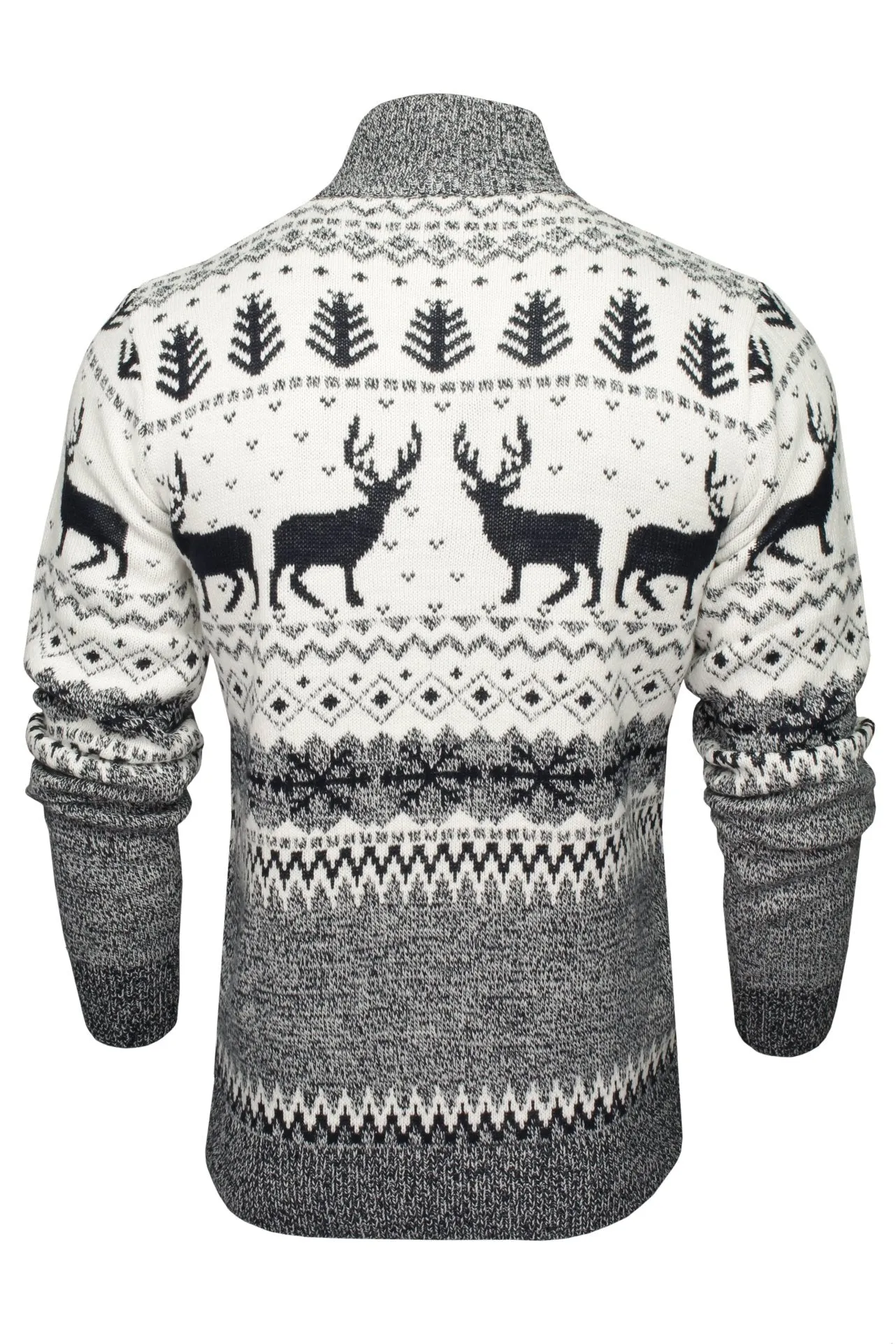 Xact Mens 1/4 Zip Reindeer Xmas/ Christmas Jumper