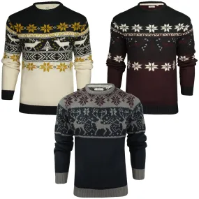 Xact Men's Nordic Fairisle Crew Neck Christmas Jumper