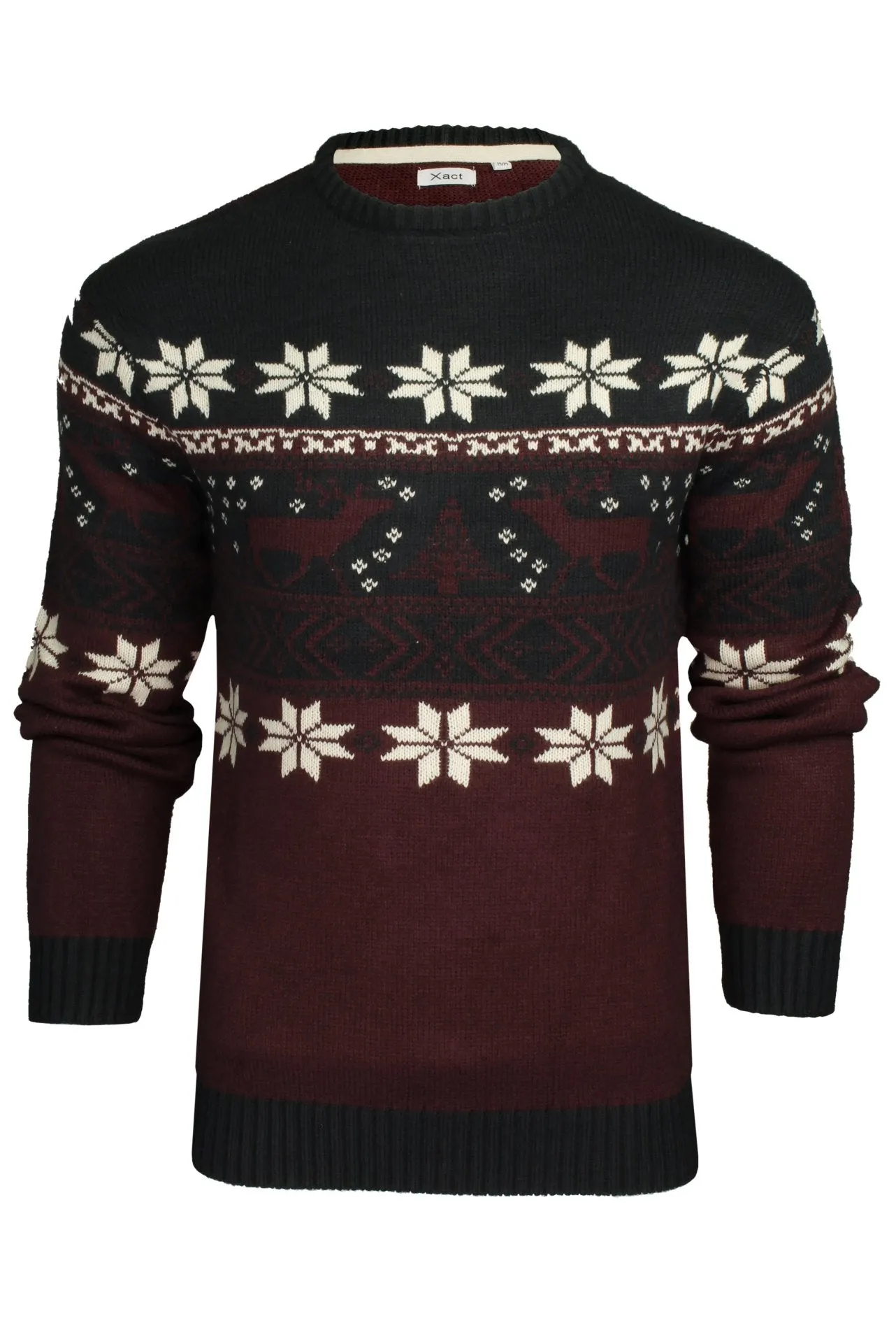 Xact Men's Nordic Fairisle Crew Neck Christmas Jumper