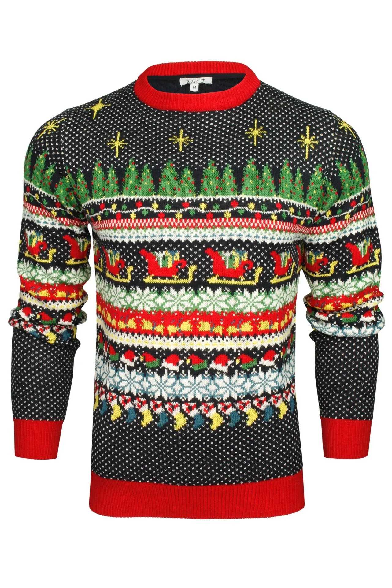 Xact Men's Nordic 'Reindeer' Xmas / Christmas Jumper