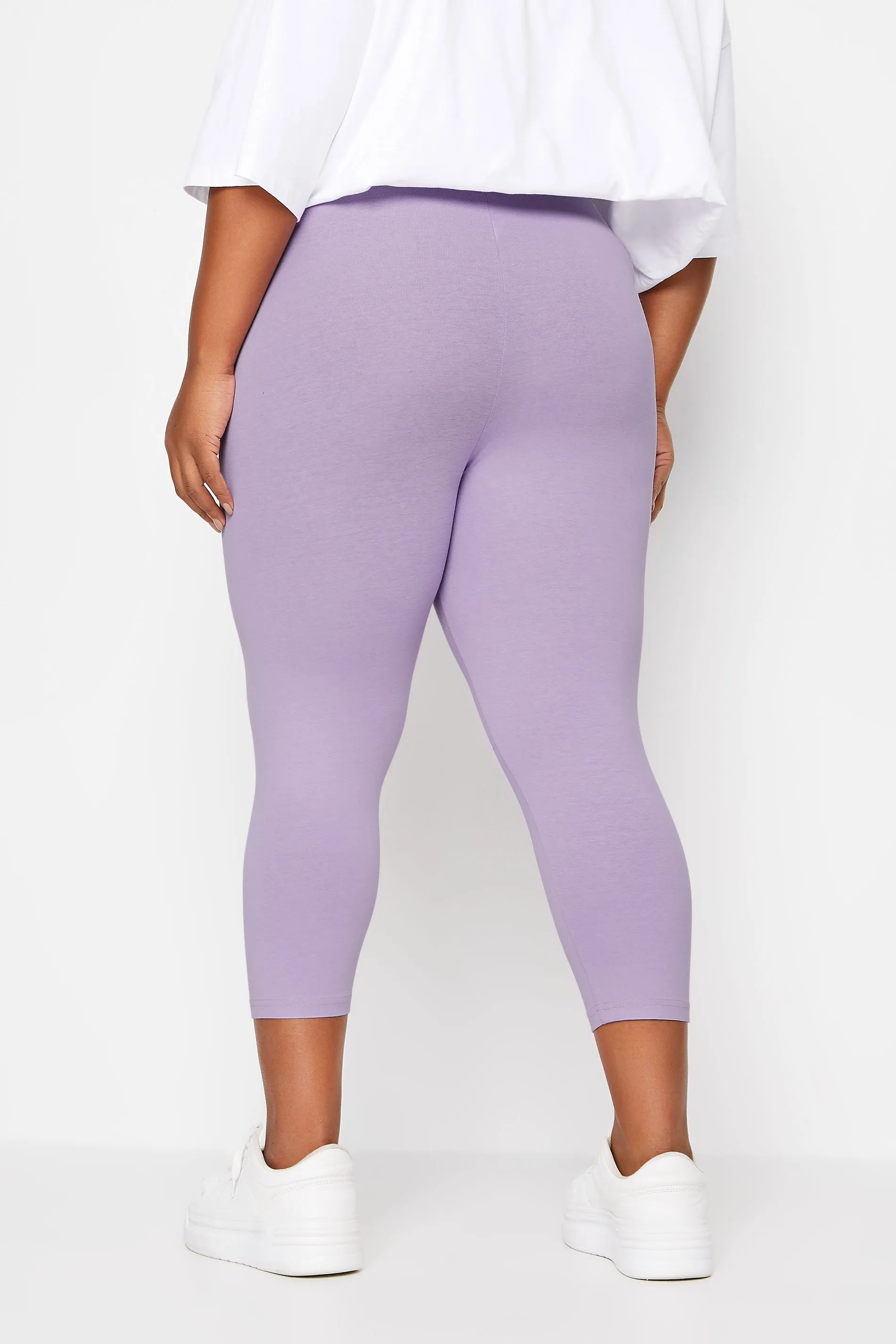 YOURS Curve Light Purple Cropped Leggings