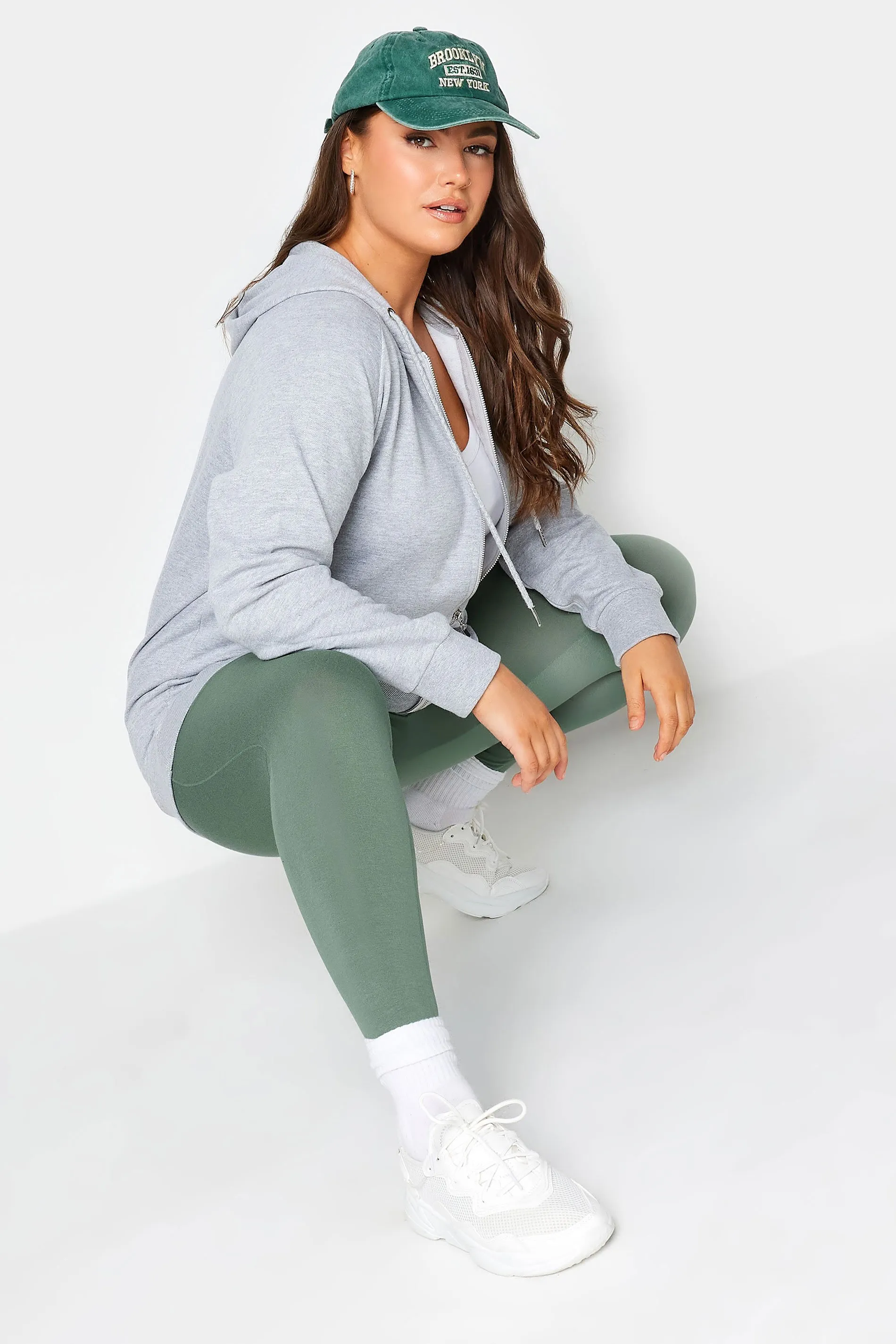 YOURS Curve Sage Green Stretch Leggings